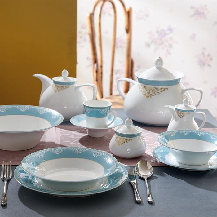 Dinner Set - Armitage Turquoise (35pcs)