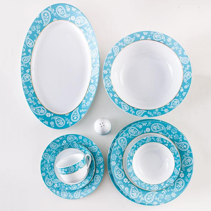 Dinner set - Sarvin Turquoise (28pcs)